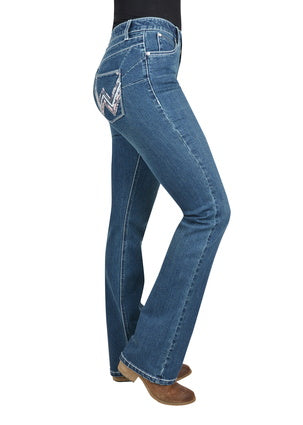 Womens Wrangler Arizona Q Baby Booty Up Denim Jean - Vintage Wash (6782668931149)