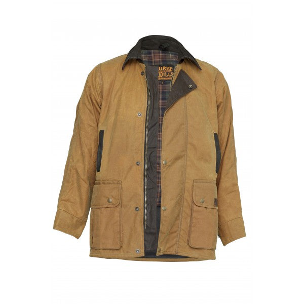 Burke & Wills Darwin Oilskin Jacket- Sand (6874128187469)