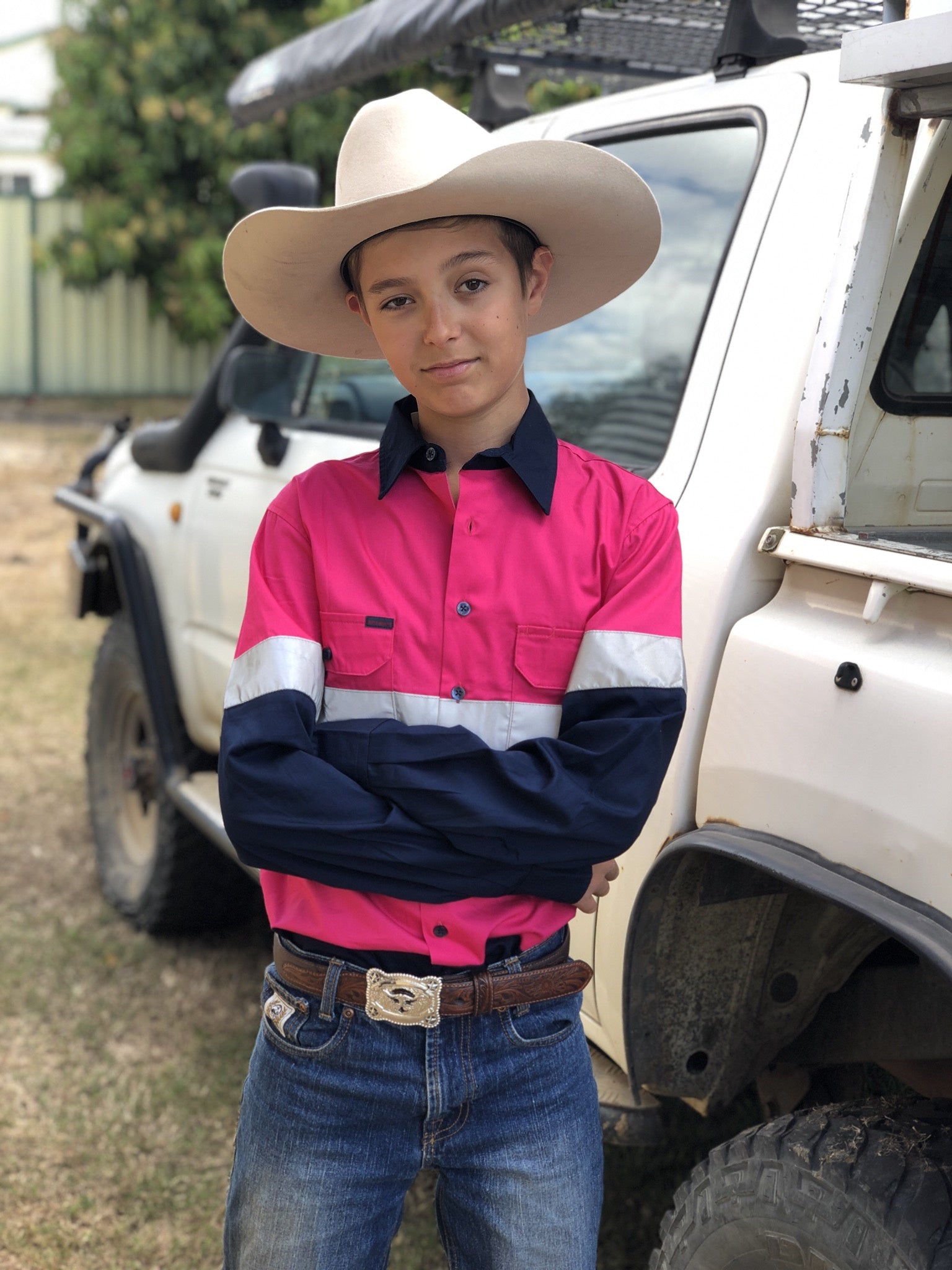 Kids RiteMate HiVis L/S Workshirt (3764452851789)
