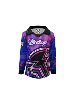 Girls Bullzye Bullring Fishing Shirt Pink V neck S20 (4874615357517)