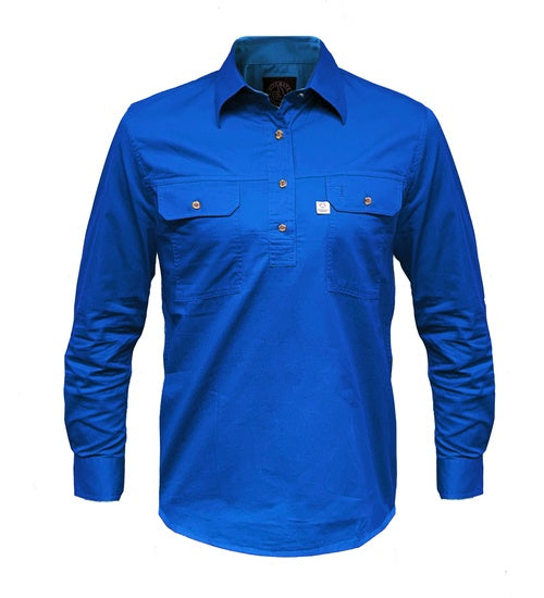Mens Pilbara Aus Cotton Closed Front Workshirt (4563524911181)