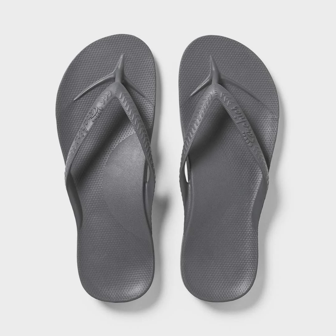 Archies Arch Support Thongs - Charcoal (6966176776269)