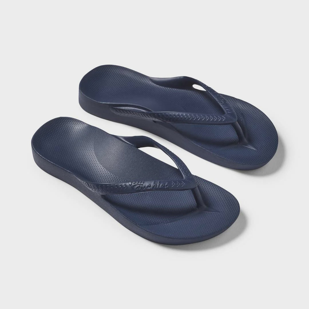 Archies Arch Support Thongs - Navy (6966176874573)