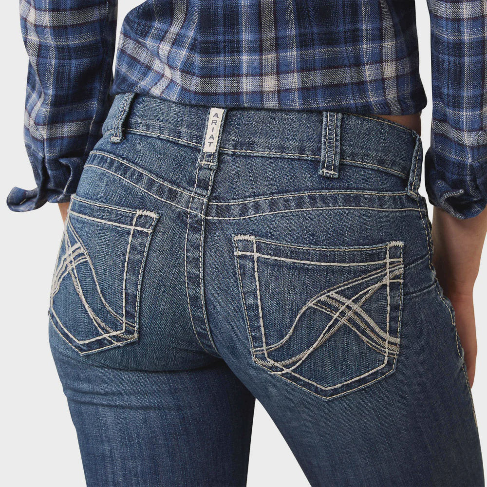 Womens Ariat REAL Mid Rise Boot Cut Miriam Irvine Jean (6924177965133)