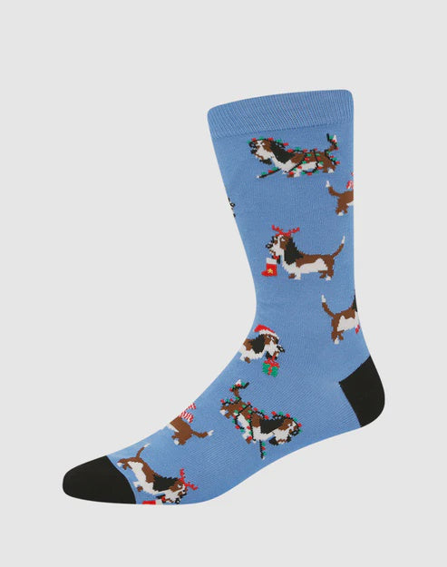 Mens Bamboozld Xmas Hound Bamboo Socks m7-11 (6931566395469)
