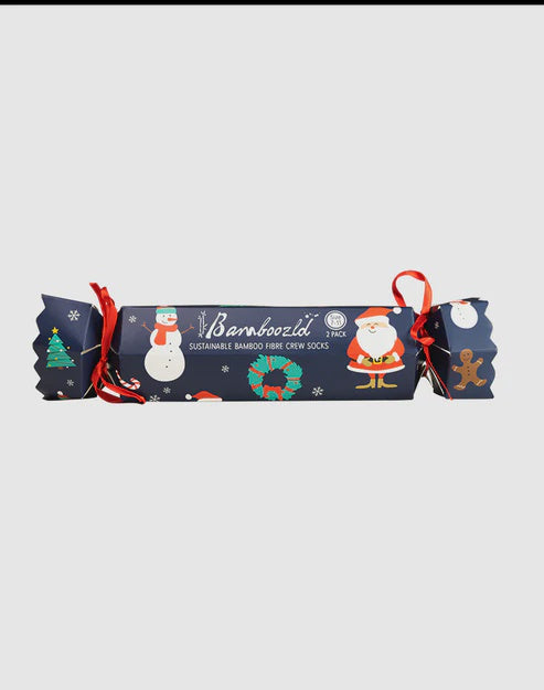 Mens Bamboozld Mens Festivities 2pk Sock Xmas Cracker (6931566231629)