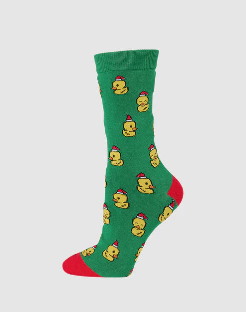Ladies Bamboozld Quacky Christmas Bamboo Socks 2-8 (6931565674573)