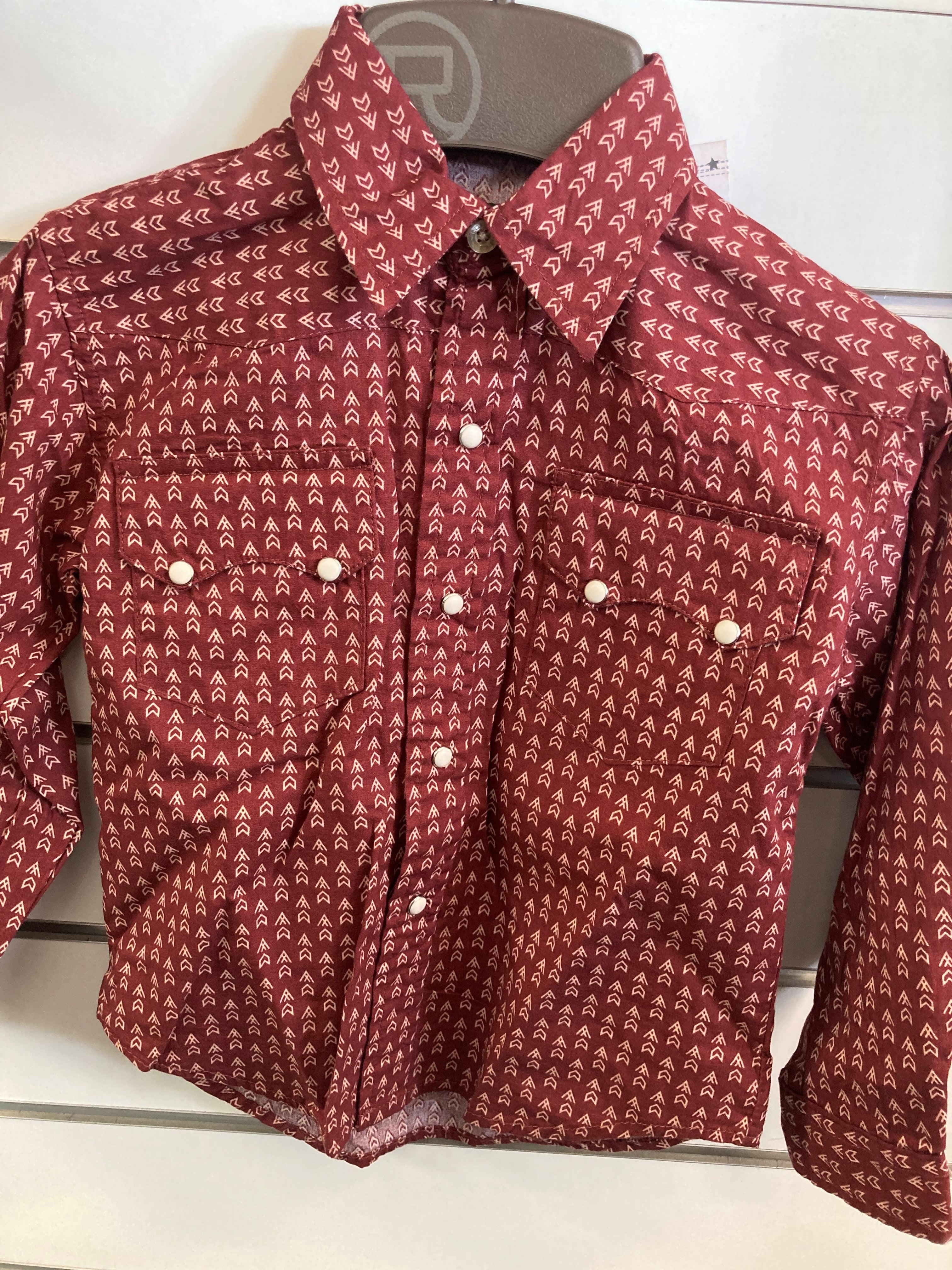 Boys Roper West Made Collection L/S Shirt Print Brown (6913512013901)