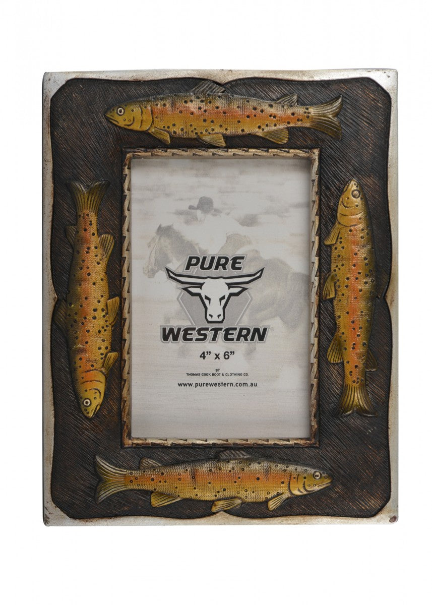 Pure Western Silver Edge Fishing Picture Frame (6711824416845)