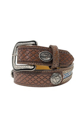 Kids Pure Western Clement Belt - Dark Tan (6895087157325)