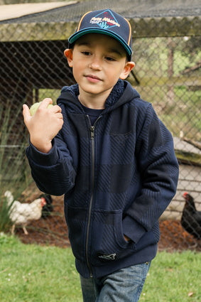 Boys Pure Western Tonkin Zip Through Heavy Hoodie Jumper (6854762790989)