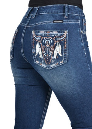 Womens Pure Western Bettina Relaxed Rider Bootcut Denim Jean 36 Leg (6809299681357)