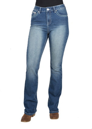 Womens Pure Western Abbi Hi-waisted Bootcut Denim Jean 34 Leg (6756831461453)