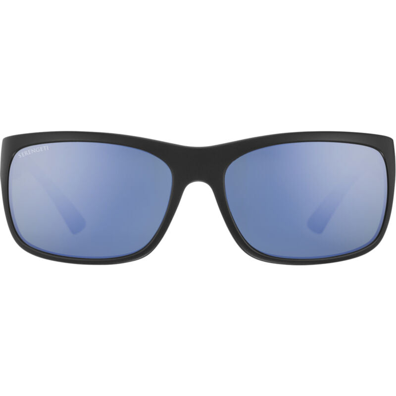 Serengeti Sunglasses - Pistoia - Satin Black with Blue (6858376380493)