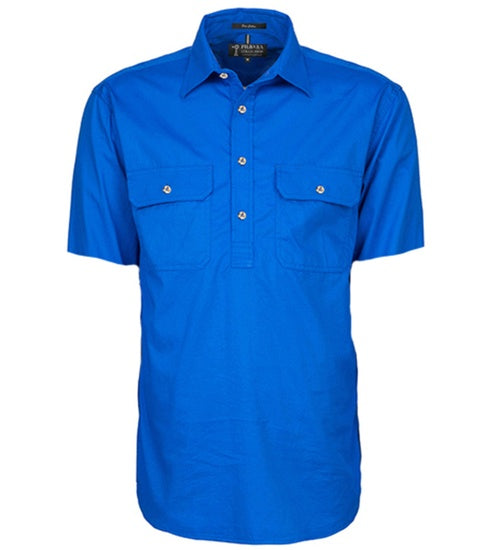 Mens Pilbara Closed Front S/S Shirt (6825269100621)