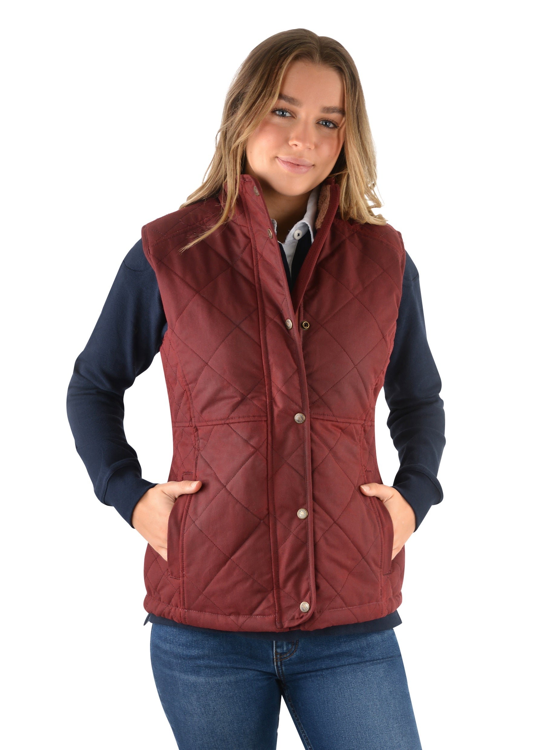 Womens Thomas Cook Hazelbrooke Oilskin Vest (6740161396813)