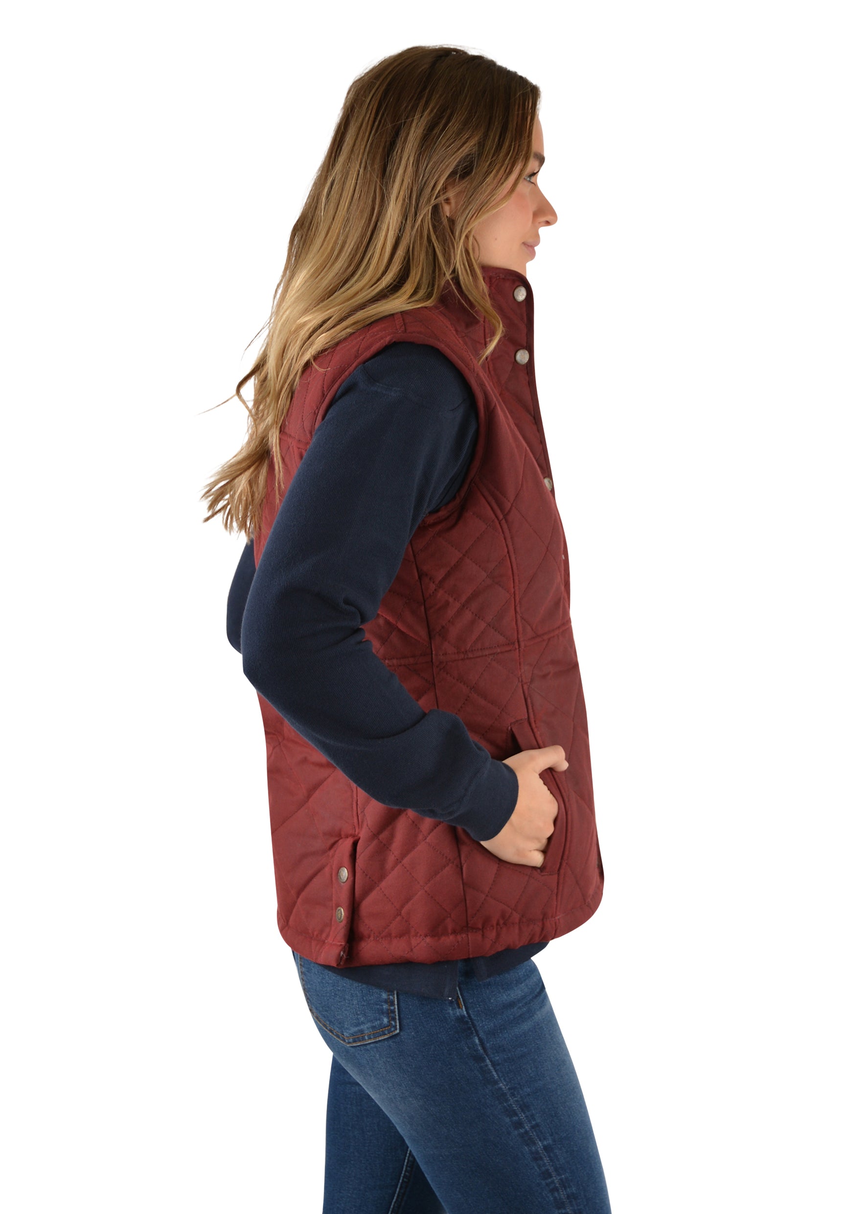 Womens Thomas Cook Hazelbrooke Oilskin Vest (6740161396813)