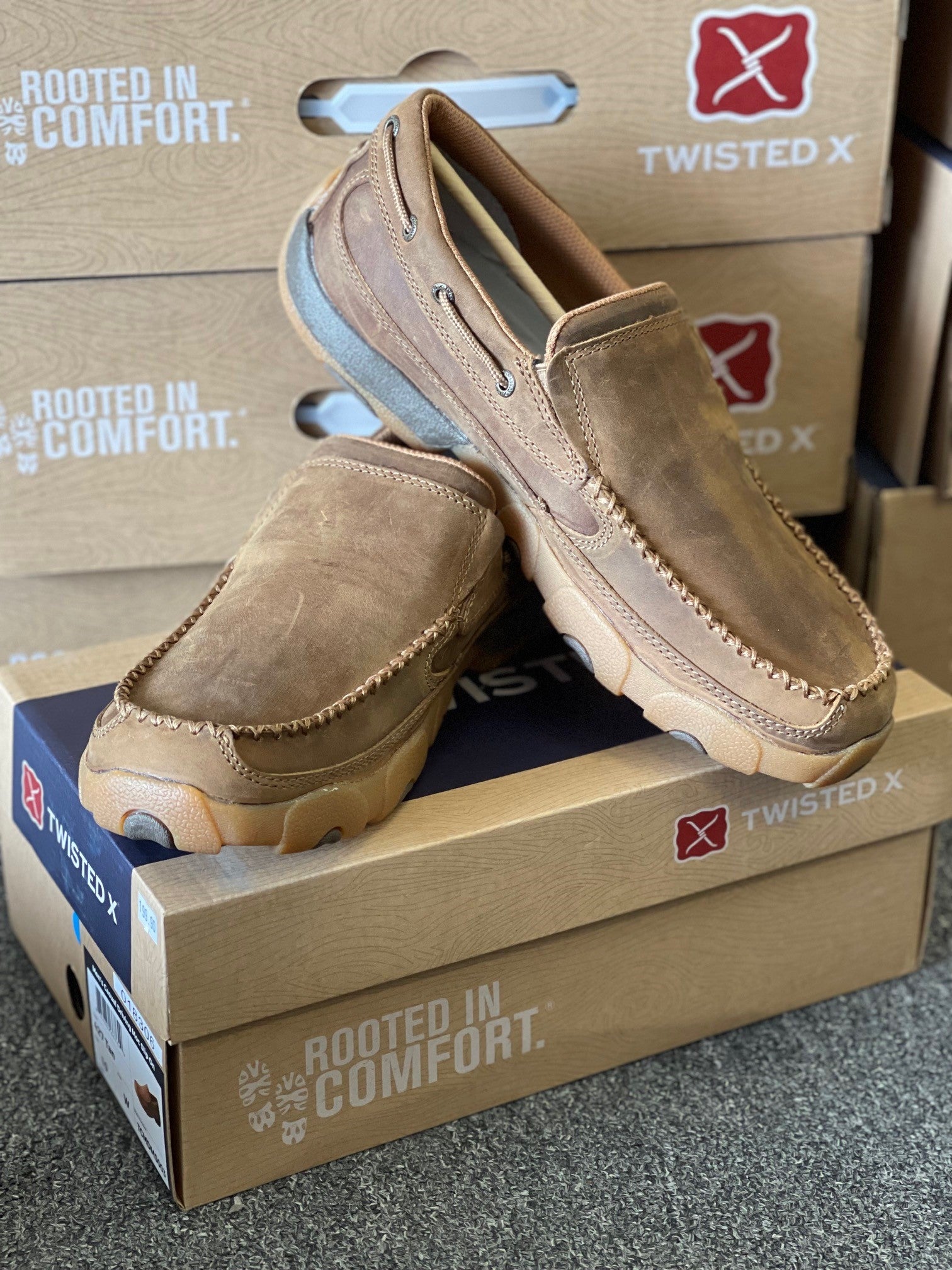 Mens Twisted X Casual Driving Moc - Slip on Shoe Tan (6831866445901)