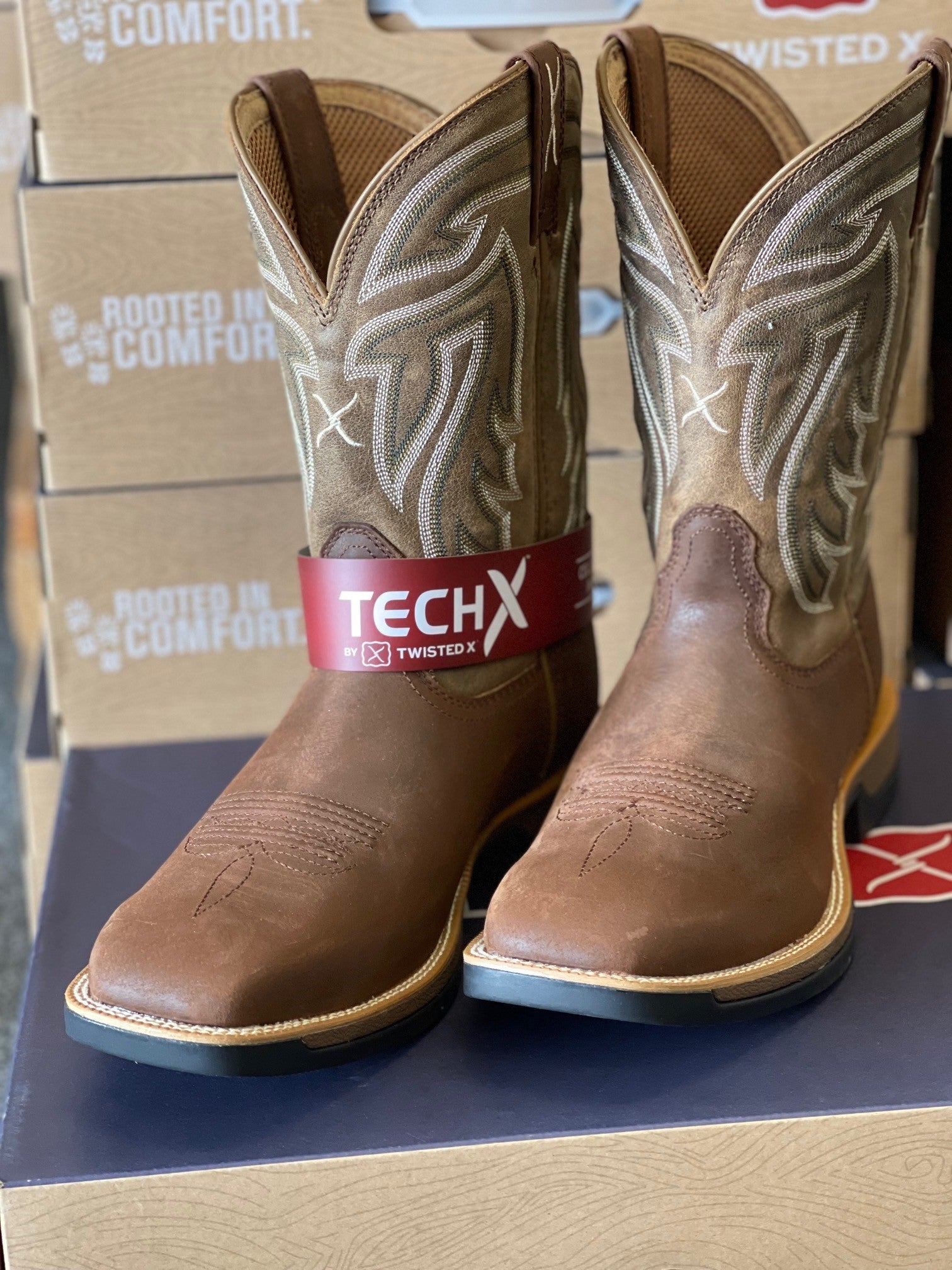 Mens Twisted X 11" Tech X Boot - Hickory / Bomber (6831085256781)