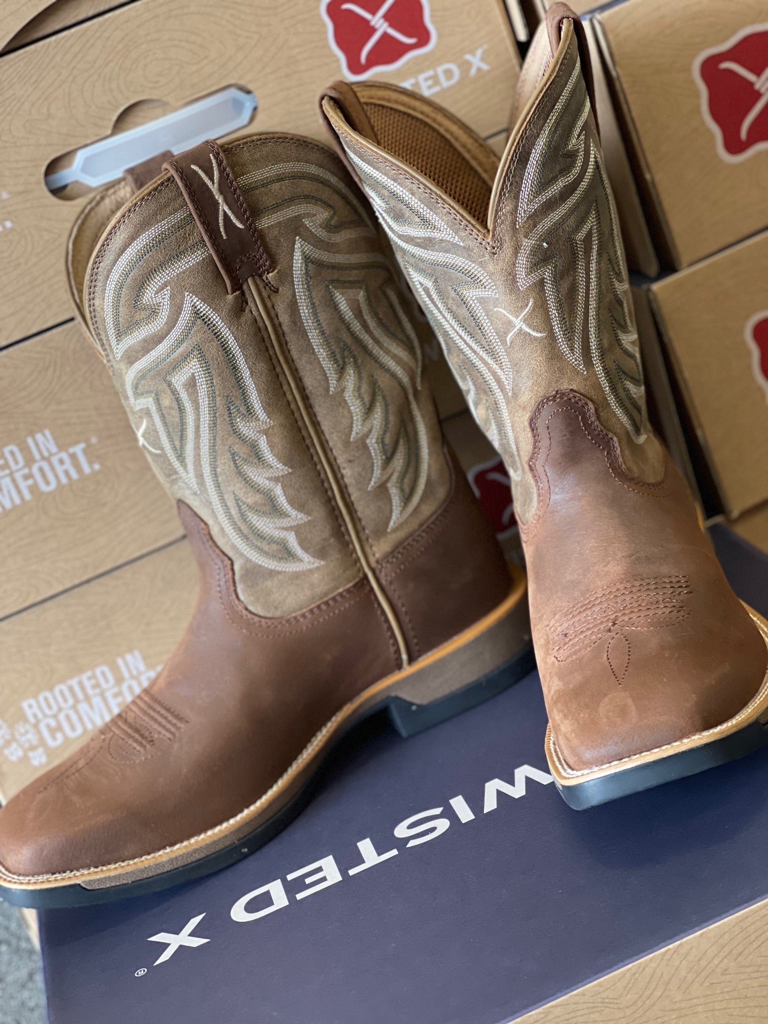 Mens Twisted X 11" Tech X Boot - Hickory / Bomber (6831085256781)