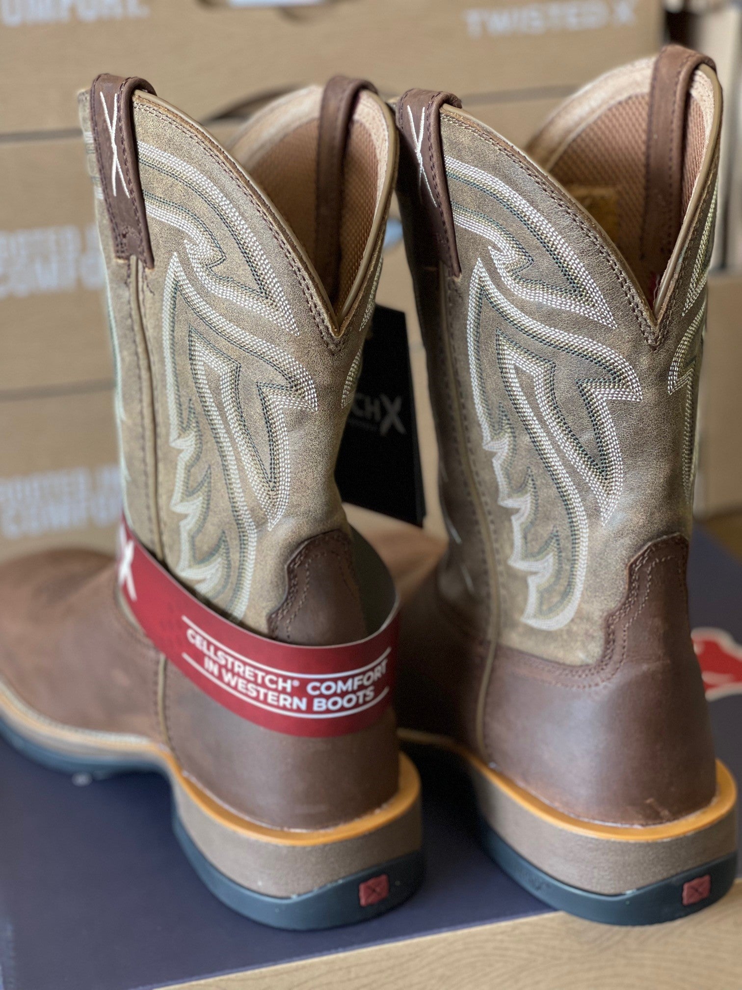 Mens Twisted X 11" Tech X Boot - Hickory / Bomber (6831085256781)