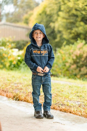 Boys Kids Wrangler Gallant Zip Through Hoodie (6865314709581)
