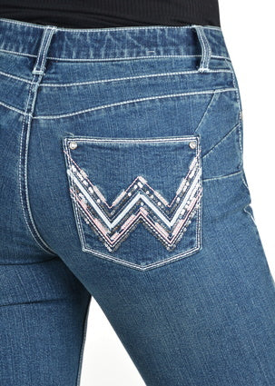 Womens Wrangler Arizona Q Baby Booty Up Denim Jean - Vintage Wash (6782668931149)