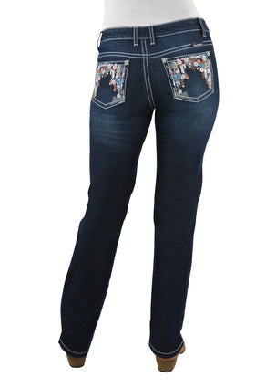 Womens Pure Western Anjelica Straight Leg Jean - 32 Leg (6730970726477)
