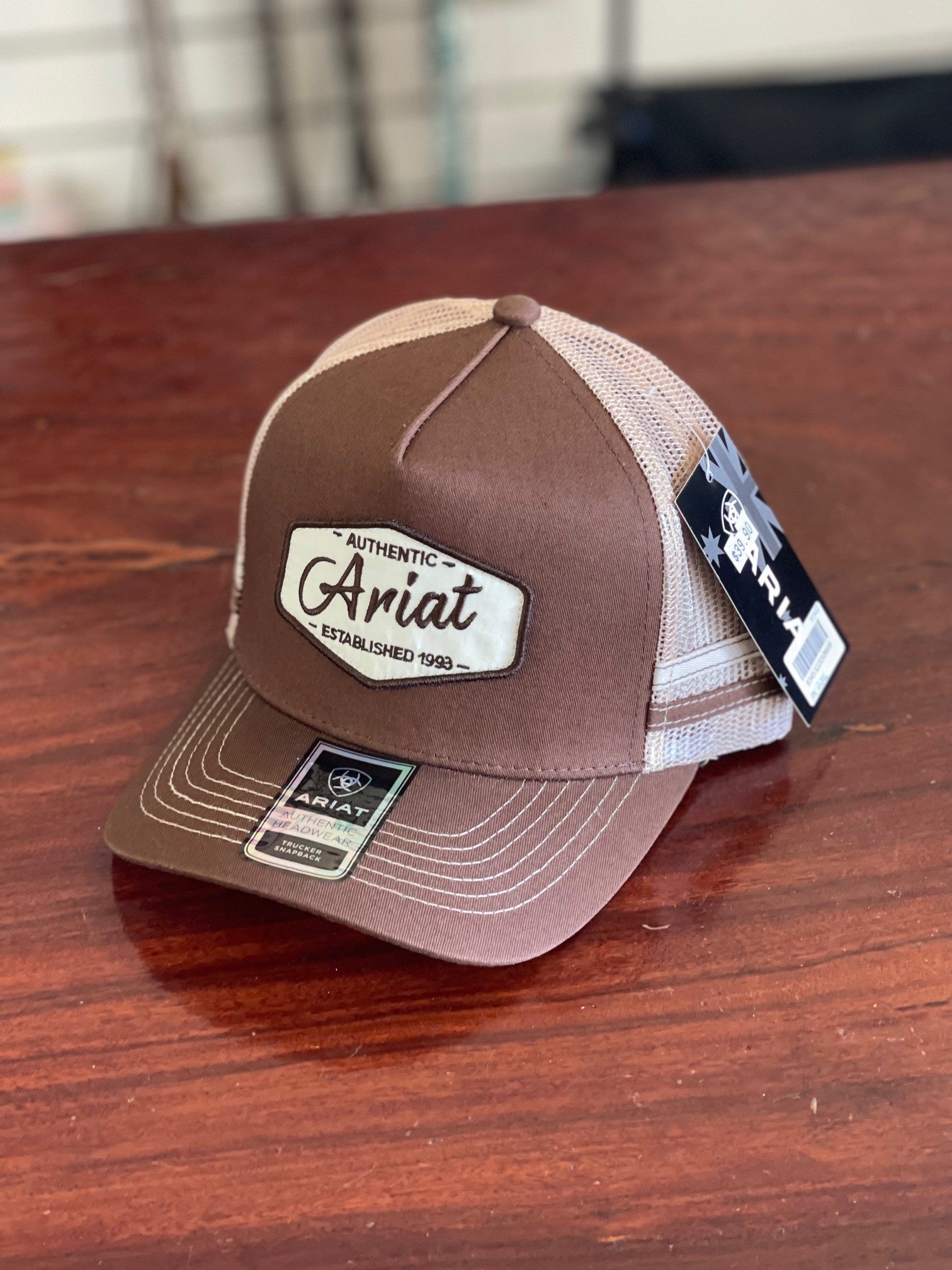 Ariat Est Patch Trucker Cap - Dachshund Brown (6913172963405)