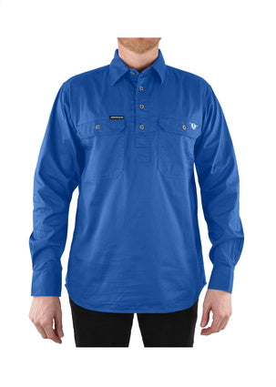 Mens Bullzye Half Button Workshirt s22 (6669171916877)