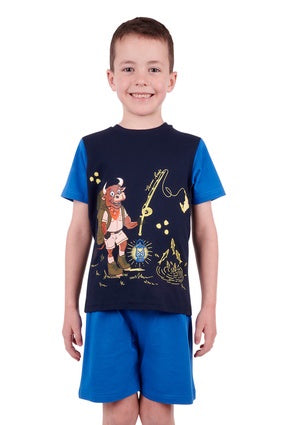 Boys Kids Thomas Cook Gone Fishing Short PJs - Glow in Dark (6894476525645)