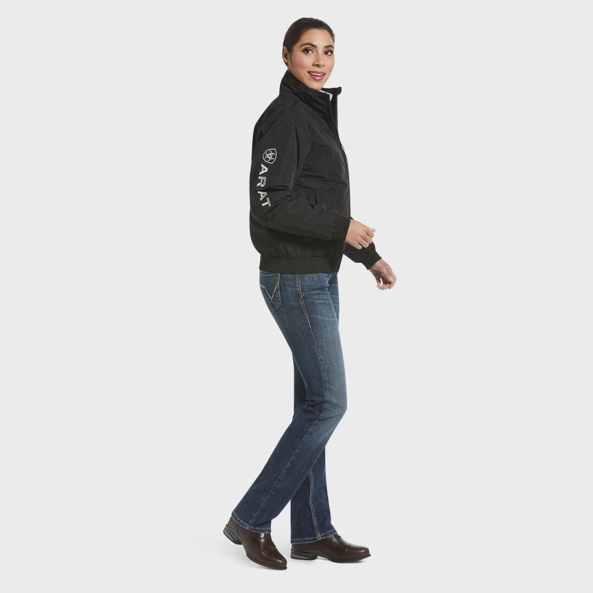 Womens Ariat Team Stable Jacket - Black (6866732580941)
