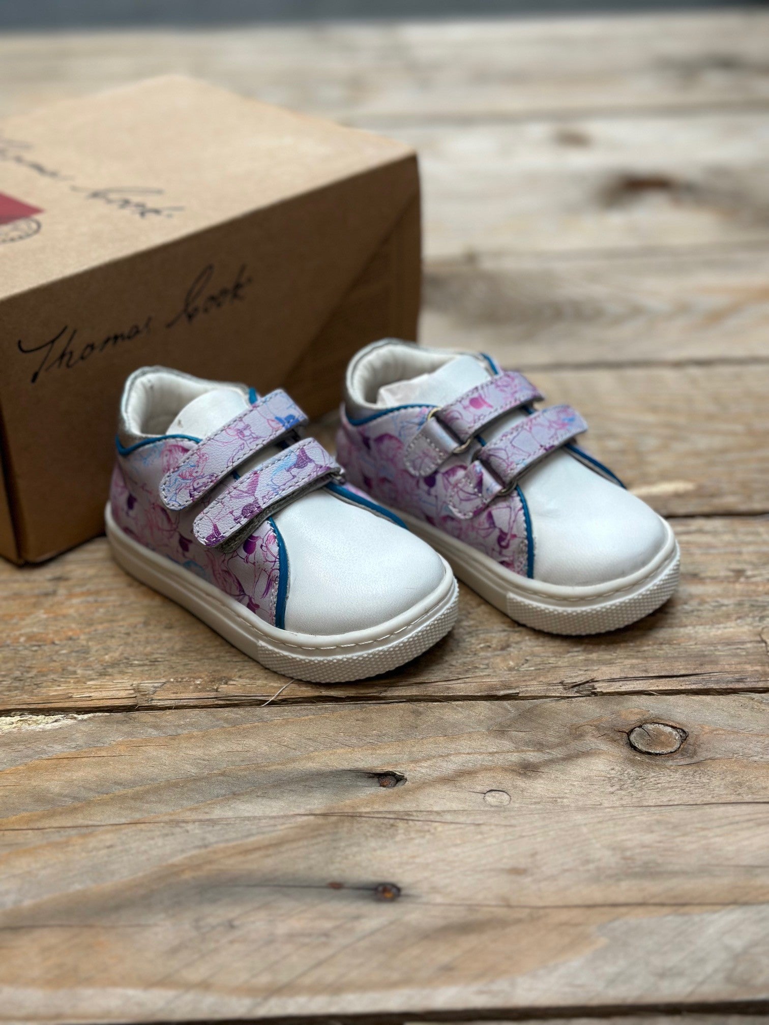 Infant Thomas Cook Capella Velcroshoe -White Horse (6862966095949)