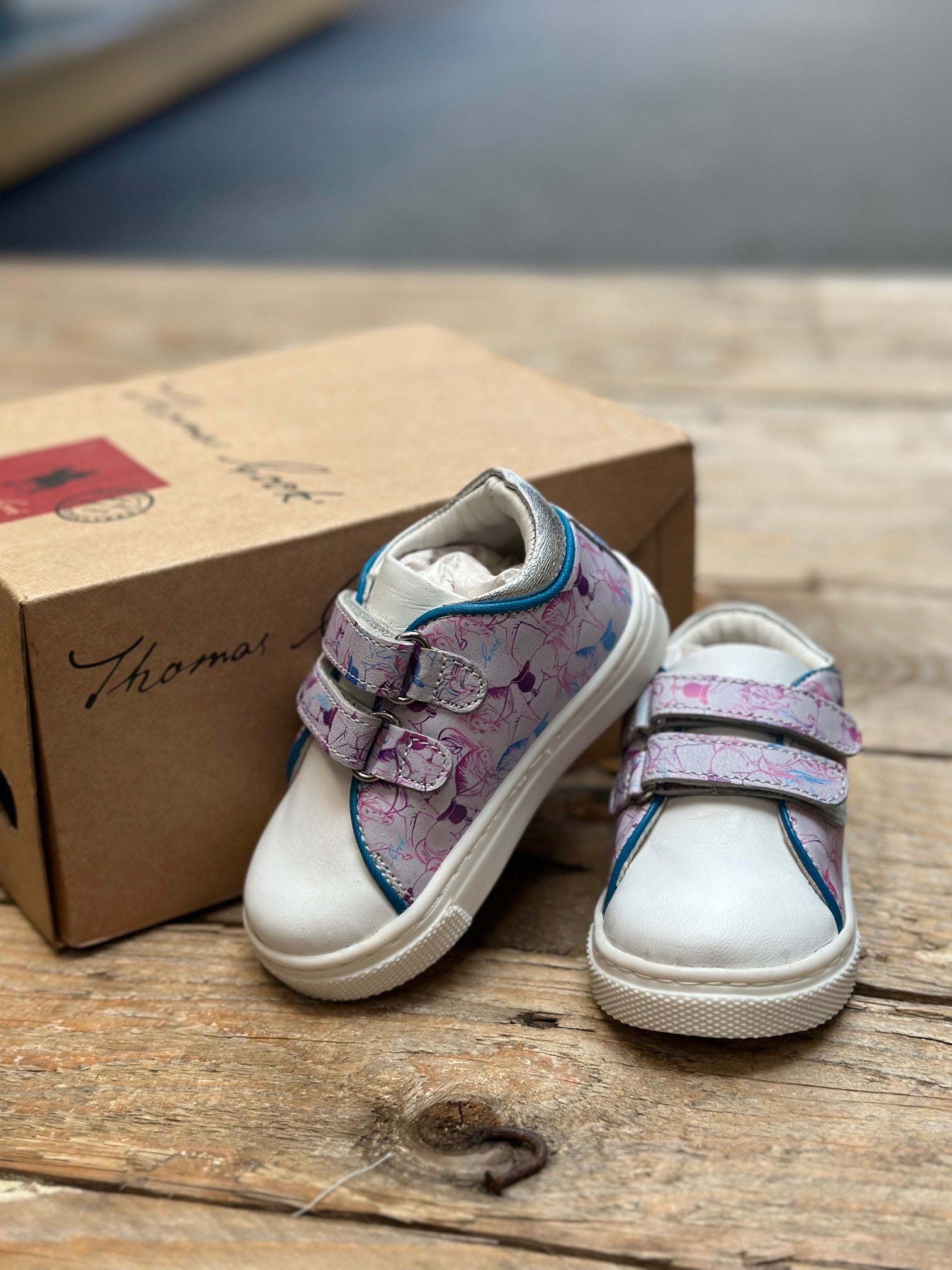 Infant Thomas Cook Capella Velcroshoe -White Horse (6862966095949)