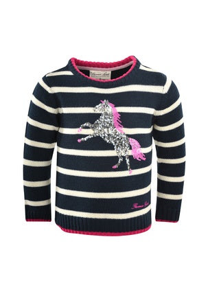 Girls Thomas Cook Stardust Horse Sequin Jumper w21 (6605105463373)