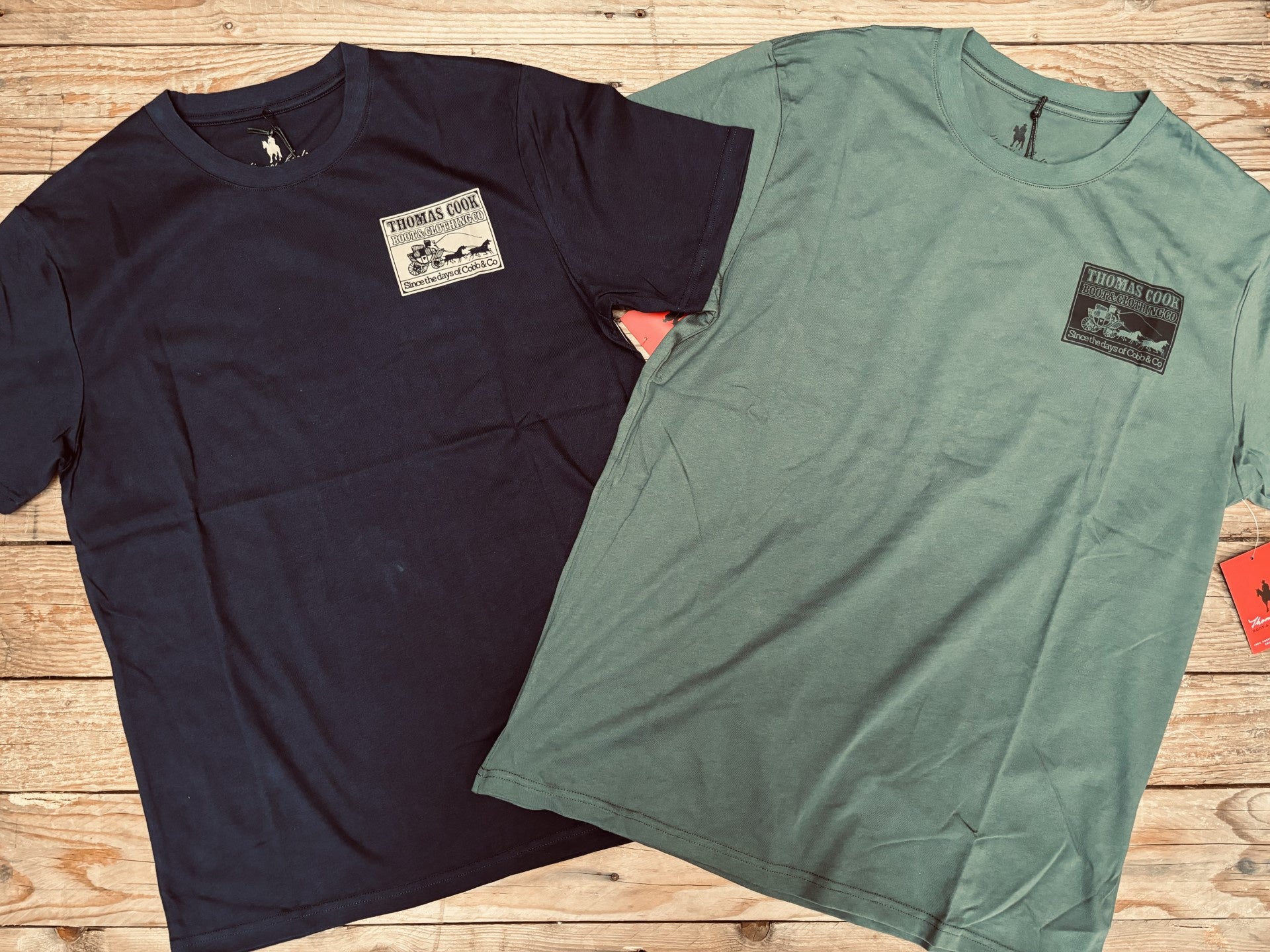 Mens Thomas Cook Cobb n Co Tee - Navy or Green (7023044067405)