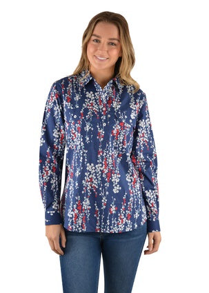 Womens Hard Slog Connie 1/2 Button Shirt (6730987864141)