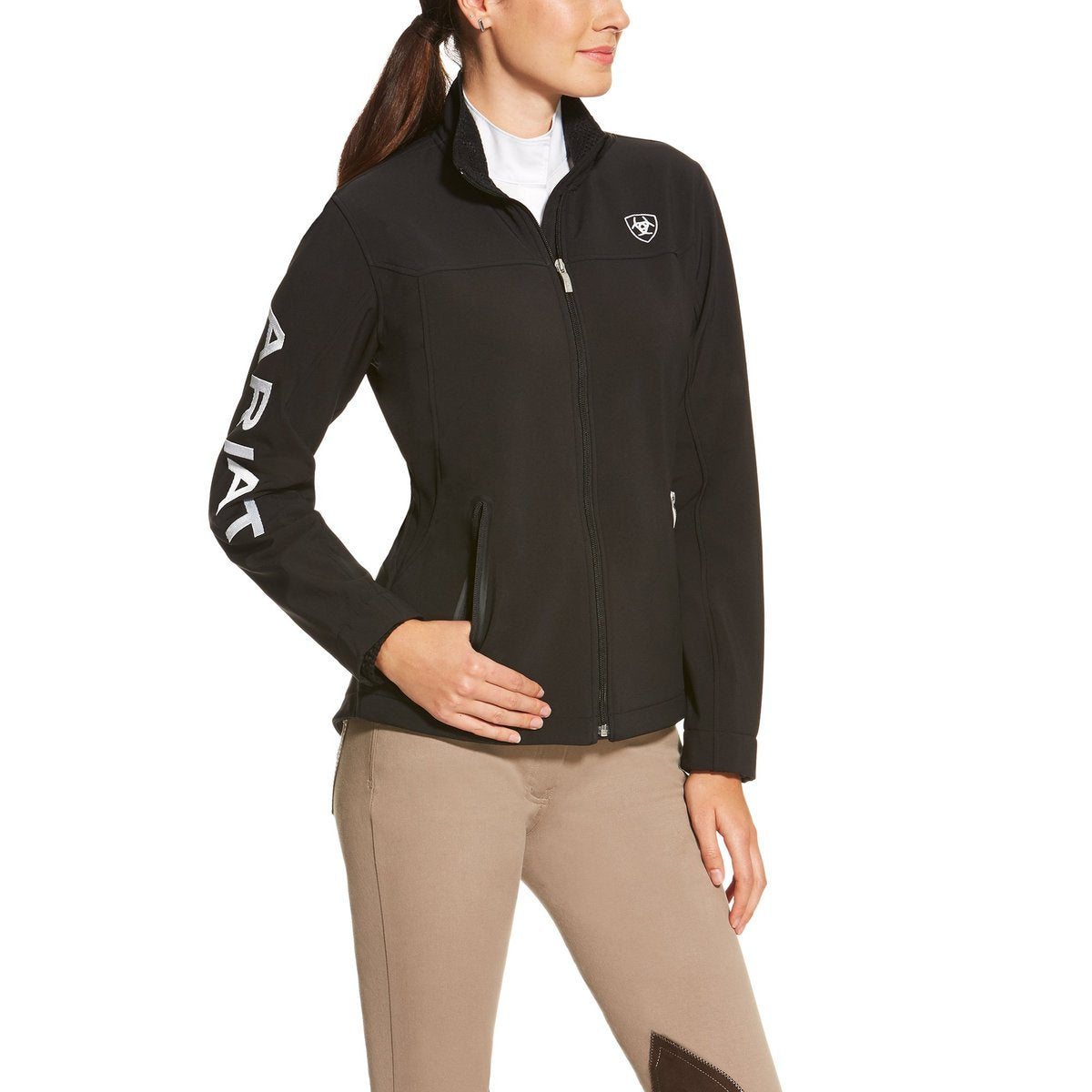 Womens Ariat New Team Softshell Jacket - Black (6866743754829)