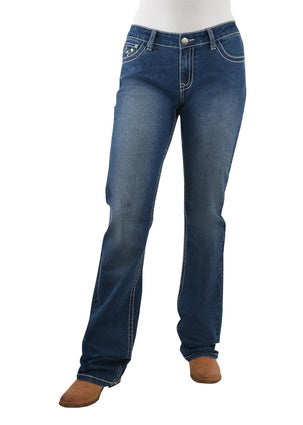 Womens Pure Western Emmaline Relaxed Rider Jean - 36 Leg (6730970759245)