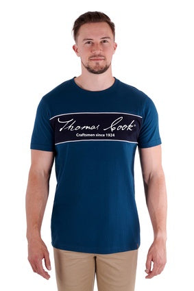 Mens Thomas Cook Ethan Tee Tshirt - Ocean / Navy (6894296399949)