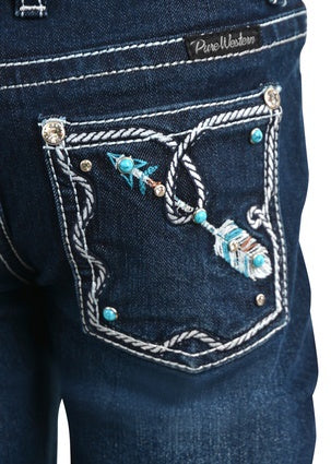 Girls Pure Western Rhian Boot Cut Jean (6730970595405)