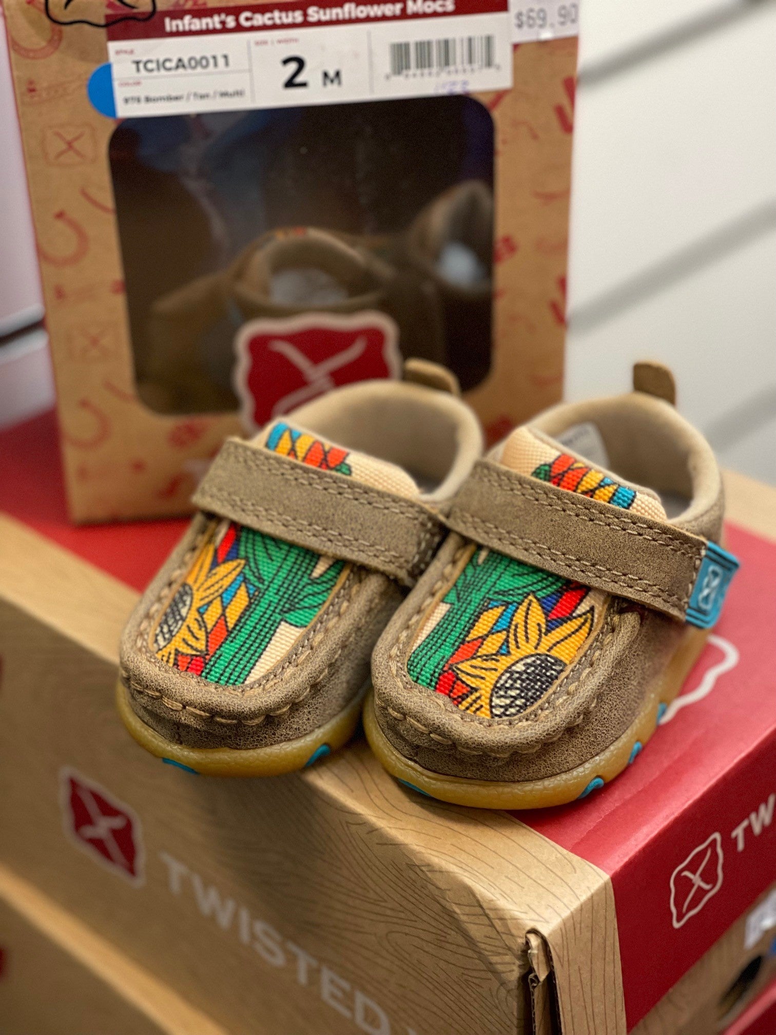 Infant Twisted X Cactus Sunflower Casual Moc / Shoe (6833387372621)