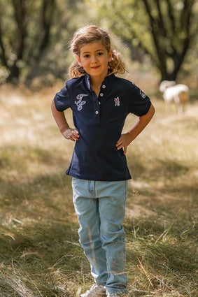 Girls Kids Thomas Cook Iona Polo Shirt - Navy (6894256914509)