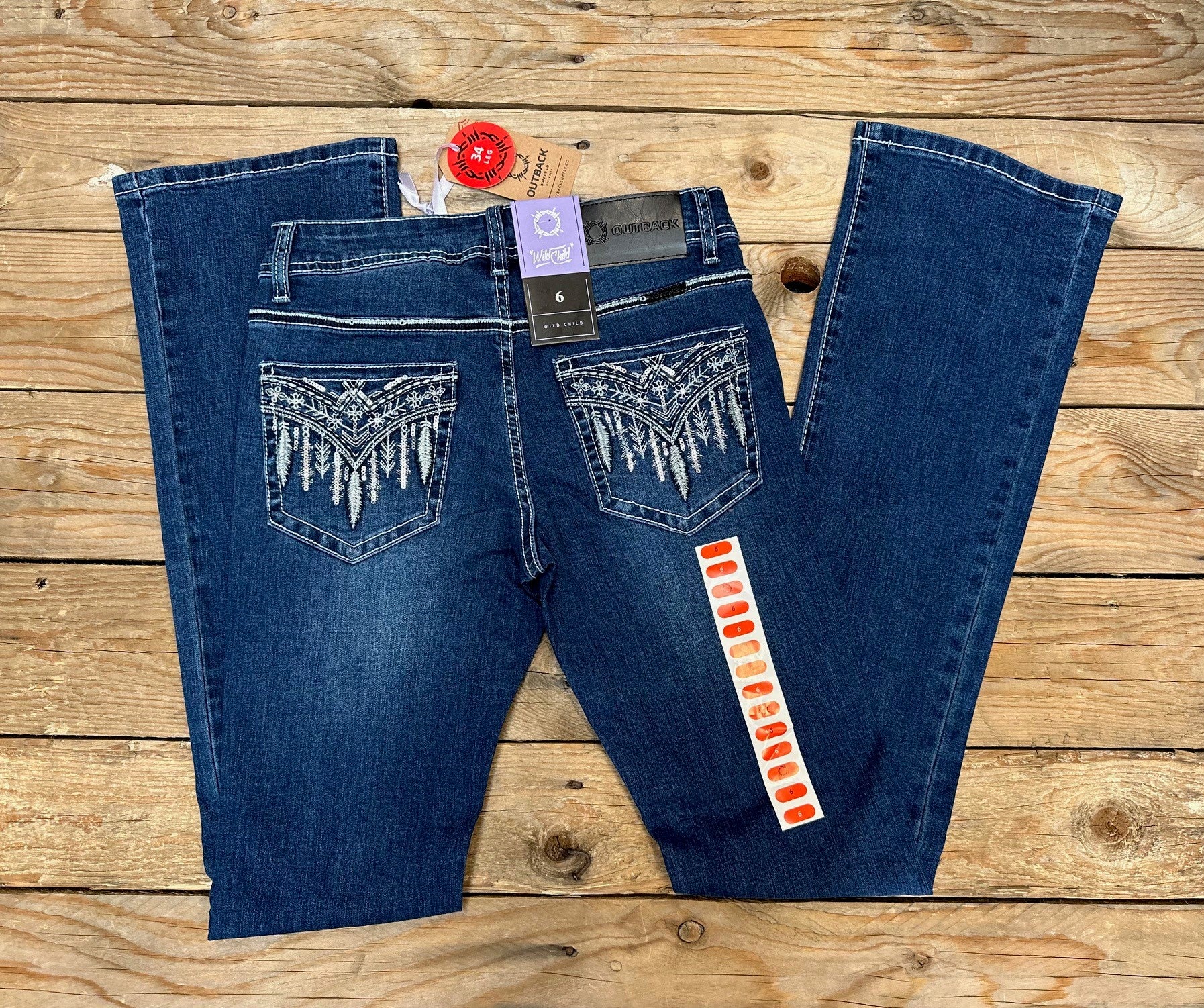 Womens Outback Wild Child Laura Bling Jean 34 Leg (6952212103245)