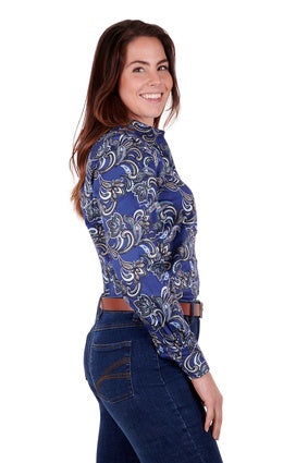 Womens Thomas Cook Loretta LS Shirt - French Navy (6894256717901)