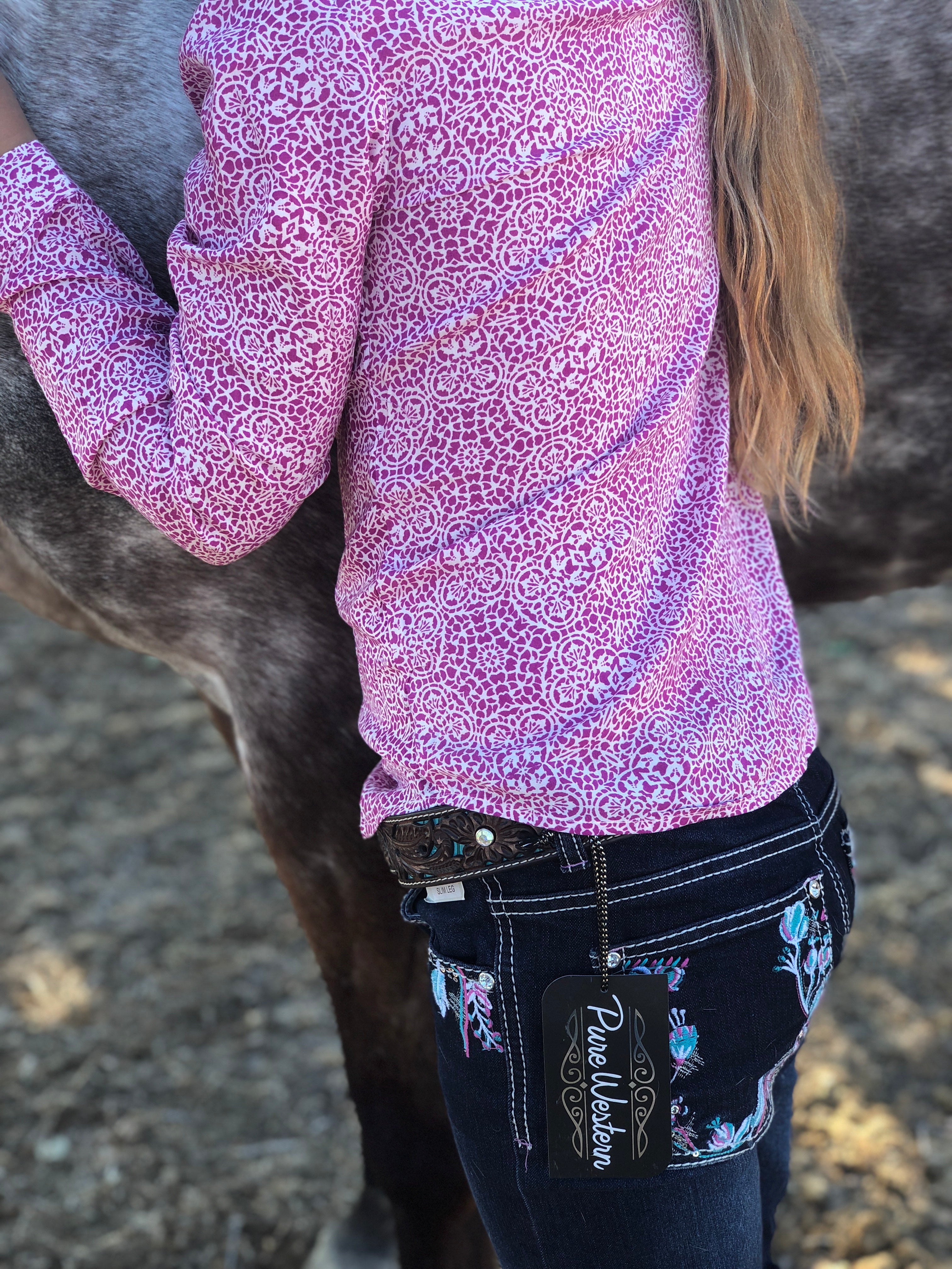 Girls Pure Western Madison slim Jean (3754287300685)