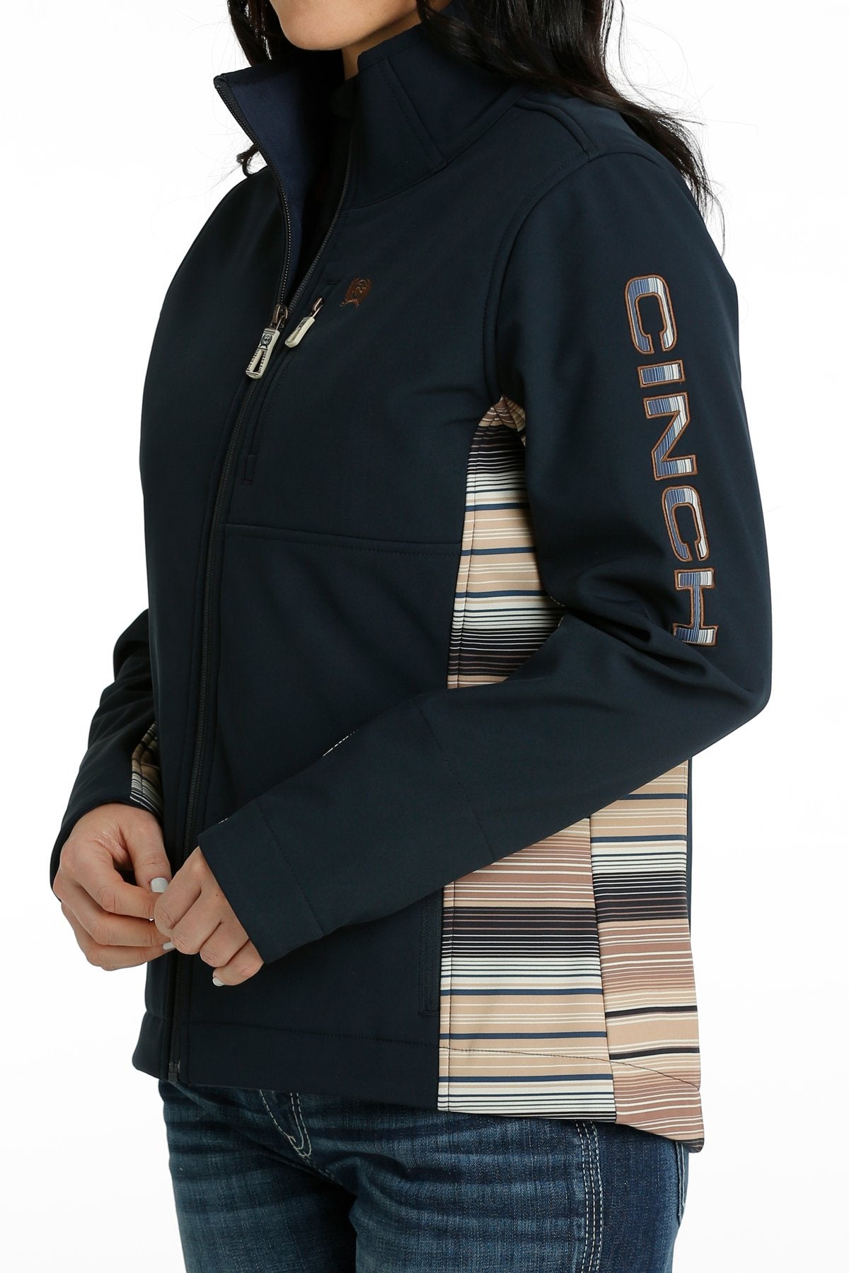 Ladies Cinch Concealed Carry Bonded Jacket - Navy (7012105486413)