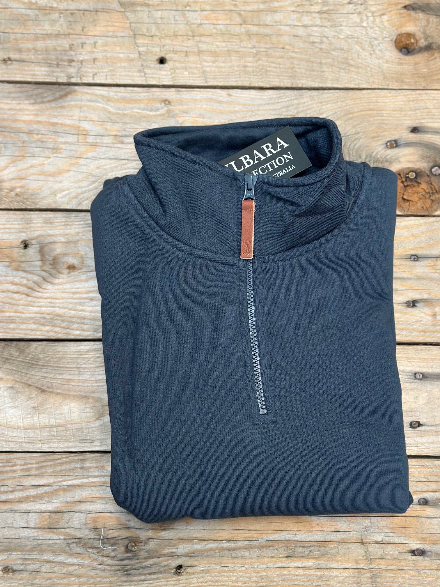 Mens Pilbara Classic Zipper Pullover - Gunmetal Blue (6857709420621)