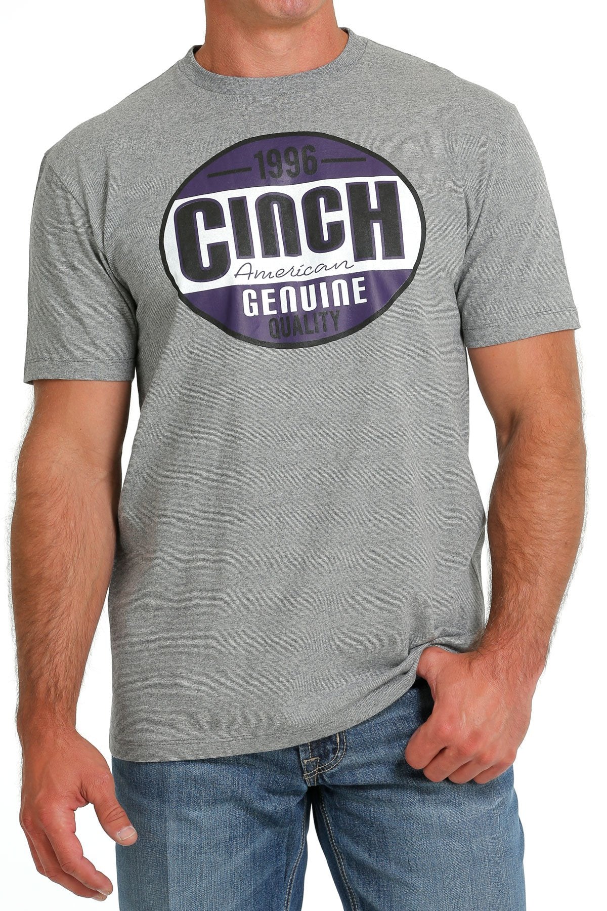 Mens Cinch American Genuine Quality Tee - Grey (7007273943117)