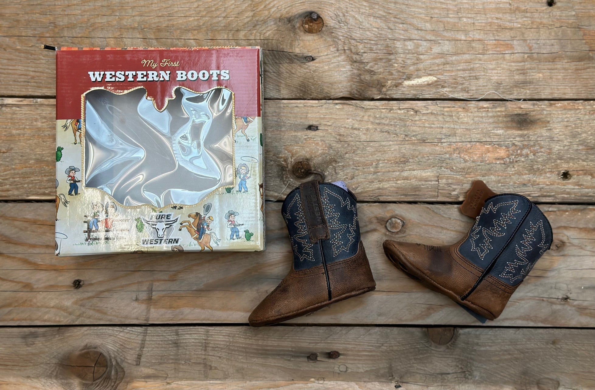 Infant Pure Western Nash Boot - Navy (6862963540045)